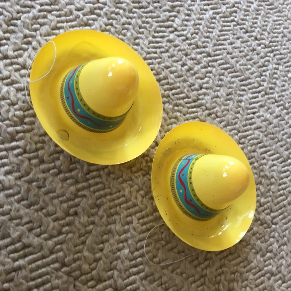 10 - Cinco De Mayo plastic sombrero party hats